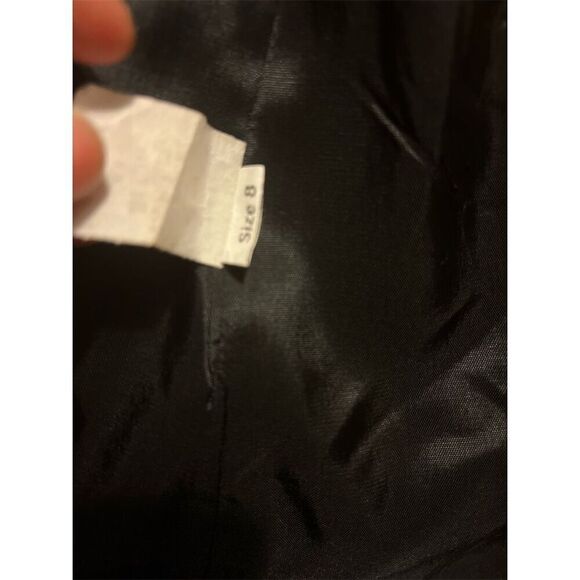 Daniel for Spellbound Women's Black Striped Skirt Suit Set Size 8 Vintage - Picture 6 of 8